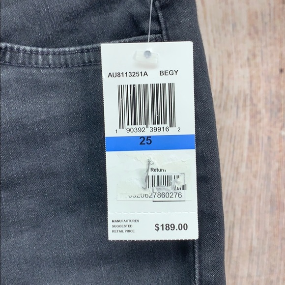 NWT 7 For All Mankind Black Grey High Waist Ankle - Picture 8 of 8